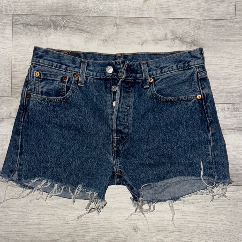 Levi's Women's Blue Denim Cutoff Jean Shorts